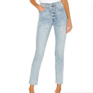 We Wore What Revolve Danielle‎ Button Fly High Rise Straight Jean 26 NWT 5717
